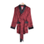 Clarke Men's Short Smoking Jacket - Claret Front View