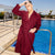 Lightweight Men's Dressing Gown - Tosca Red Pose